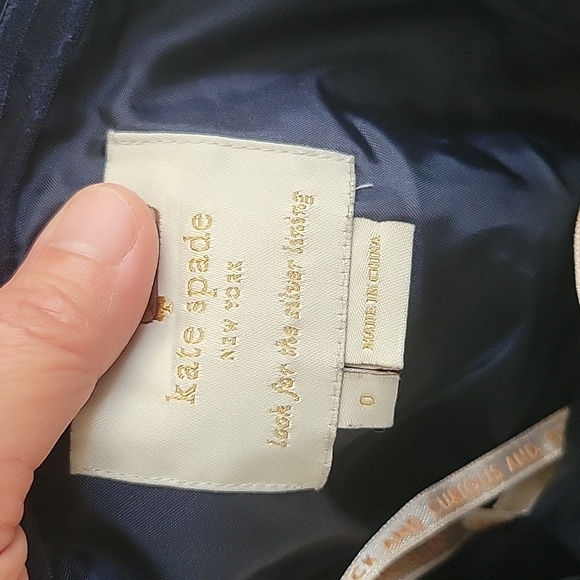 Kate Spade Navy Blue Floral Embroidered Halter Dress Size 0 - Picture 7 of 8